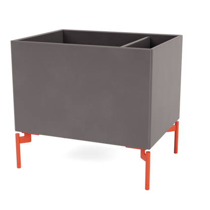 Boîte de rangement Colour Box II S4162 par Peter J. Lassen, laque 35 Coffee, sur pieds 12,6 cm Rosehip, packshot Montana