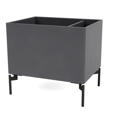Boîte de rangement Colour Box II S4162 par Peter J. Lassen, laque 36 Coal, sur pieds 12,6 cm Black, packshot Montana