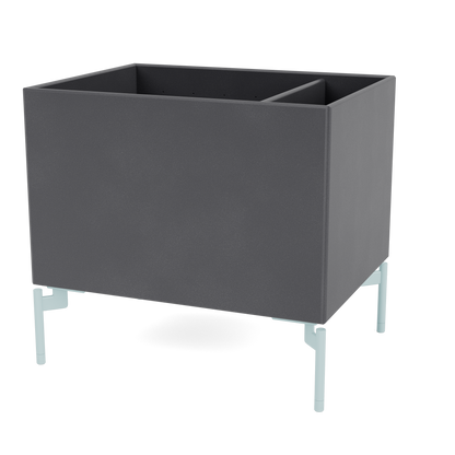 Boîte de rangement Colour Box II S4162 par Peter J. Lassen, laque 36 Coal, sur pieds 12,6 cm Flint, packshot Montana
