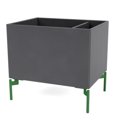 Boîte de rangement Colour Box II S4162 par Peter J. Lassen, laque 36 Coal, sur pieds 12,6 cm Parsley, packshot Montana