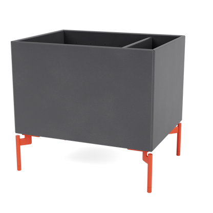 Boîte de rangement Colour Box II S4162 par Peter J. Lassen, laque 36 Coal, sur pieds 12,6 cm Rosehip, packshot Montana