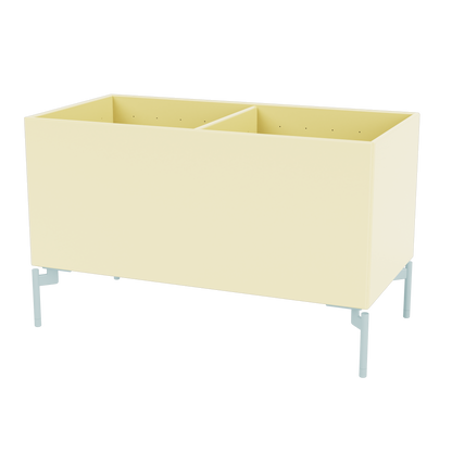 Boîte de rangement Colour Box III S1162 par Peter J. Lassen, laque 159 Camomile, sur pieds 12,6 cm Flint, packshot Montana