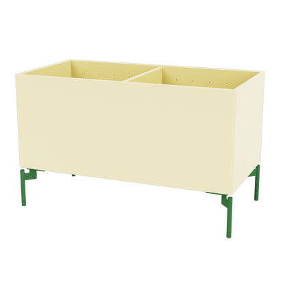 Boîte de rangement Colour Box III S1162 par Peter J. Lassen, laque 159 Camomile, sur pieds 12,6 cm Parsley, packshot Montana