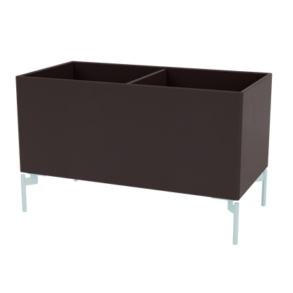 Boîte de rangement Colour Box III S1162 par Peter J. Lassen, laque 160 Balsamic, sur pieds 12,6 cm Flint, packshot Montana