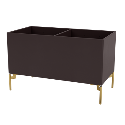 Boîte de rangement Colour Box III S1162 par Peter J. Lassen, laque 160 Balsamic, sur pieds 12,6 cm Laiton, packshot Montana
