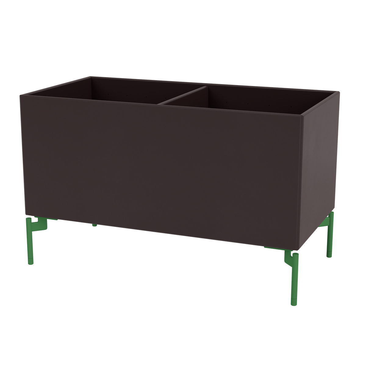 Boîte de rangement Colour Box III S1162 par Peter J. Lassen, laque 160 Balsamic, sur pieds 12,6 cm Parsley, packshot Montana
