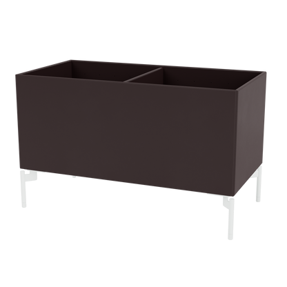 Boîte de rangement Colour Box III S1162 par Peter J. Lassen, laque 160 Balsamic, sur pieds 12,6 cm Snow, packshot Montana