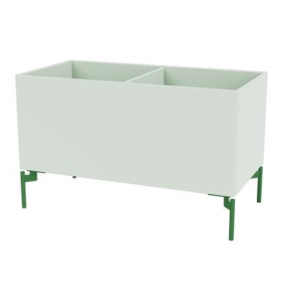 Boîte de rangement Colour Box III S1162 par Peter J. Lassen, laque 161 Mist, sur pieds 12,6 cm Parsley, packshot Montana