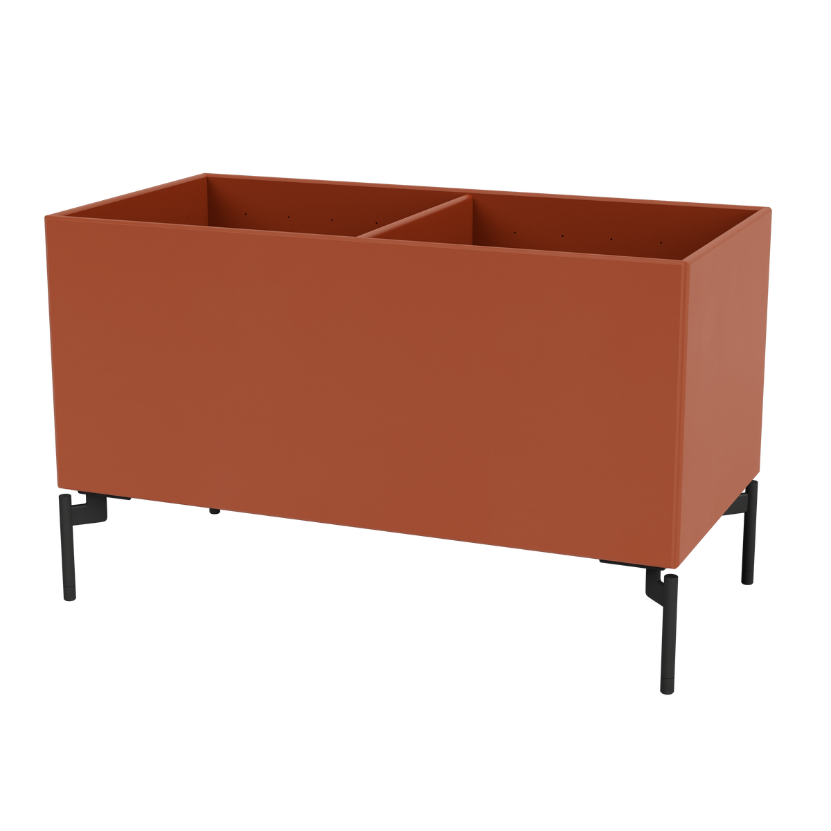 Boîte de rangement Colour Box III S1162 par Peter J. Lassen, laque 162 Hokkaido, sur pieds 12,6 cm Black, packshot Montana