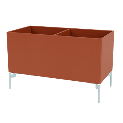 Boîte de rangement Colour Box III S1162 par Peter J. Lassen, laque 162 Hokkaido, sur pieds 12,6 cm Flint, packshot Montana