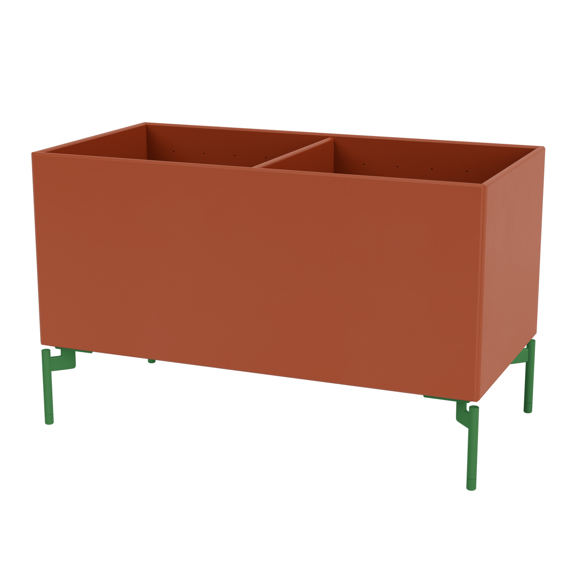 Boîte de rangement Colour Box III S1162 par Peter J. Lassen, laque 162 Hokkaido, sur pieds 12,6 cm Parsley, packshot Montana