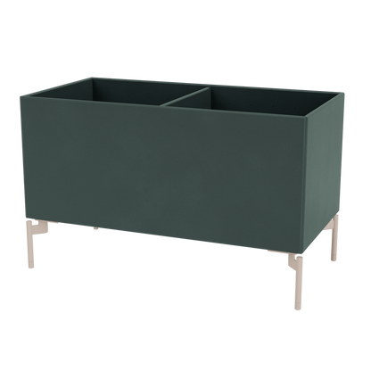 Boîte de rangement Colour Box III S1162 par Peter J. Lassen, laque 163 Black Jade, sur pieds 12,6 cm Mushroom, packshot Montana