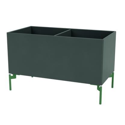 Boîte de rangement Colour Box III S1162 par Peter J. Lassen, laque 163 Black Jade, sur pieds 12,6 cm Parsley, packshot Montana
