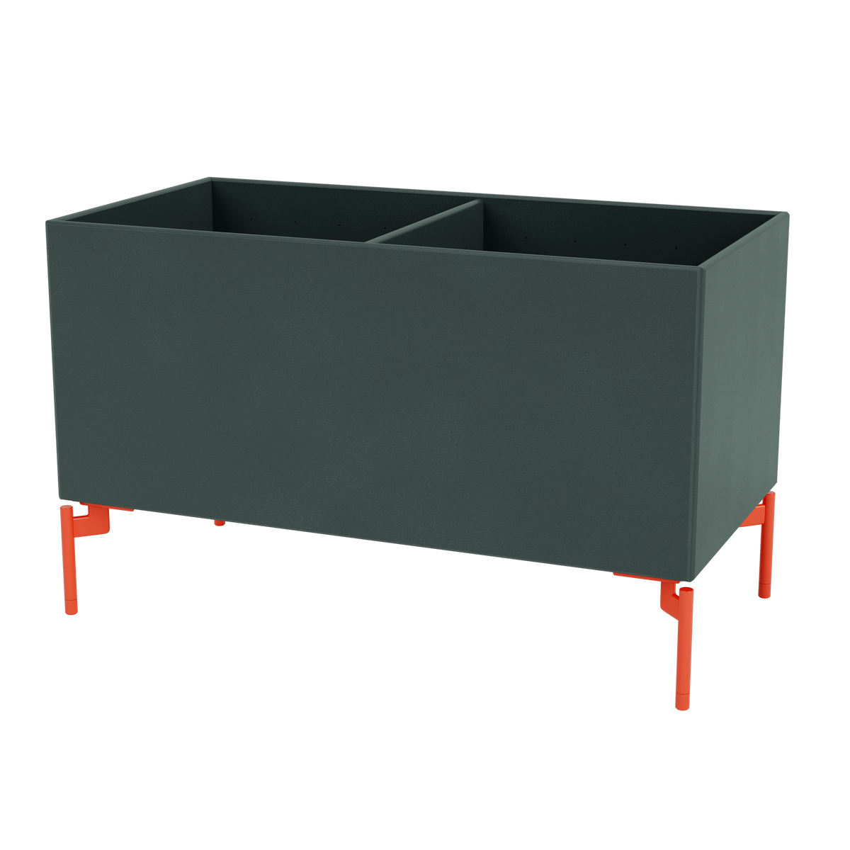 Boîte de rangement Colour Box III S1162 par Peter J. Lassen, laque 163 Black Jade, sur pieds 12,6 cm Rosehip, packshot Montana
