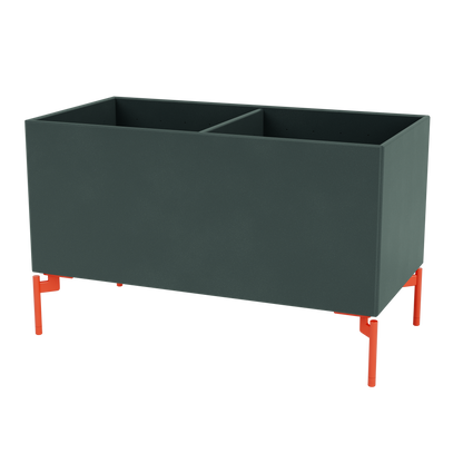 Boîte de rangement Colour Box III S1162 par Peter J. Lassen, laque 163 Black Jade, sur pieds 12,6 cm Rosehip, packshot Montana