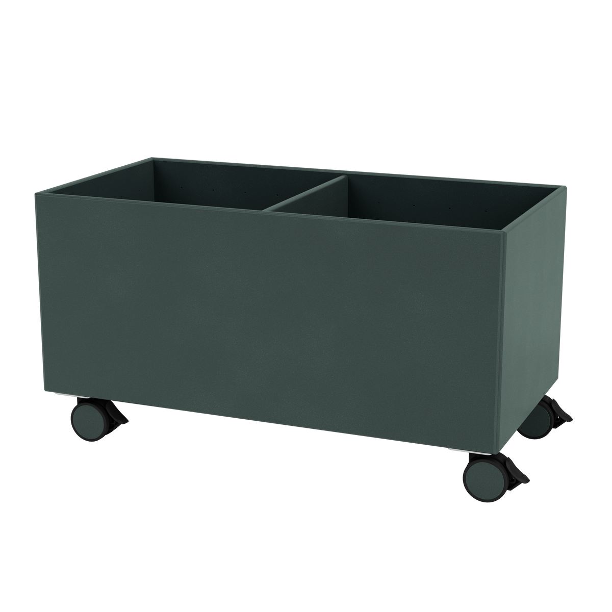 Boîte de rangement Colour Box III S1162 par Peter J. Lassen, laque 163 Black Jade, sur roulettes, packshot Montana