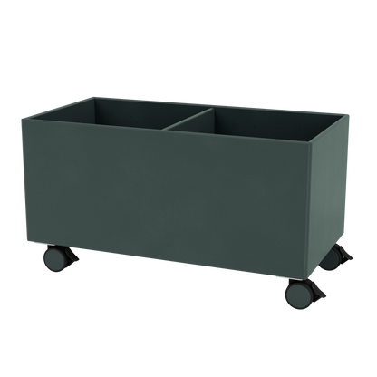 Boîte de rangement Colour Box III S1162 par Peter J. Lassen, laque 163 Black Jade, sur roulettes, packshot Montana