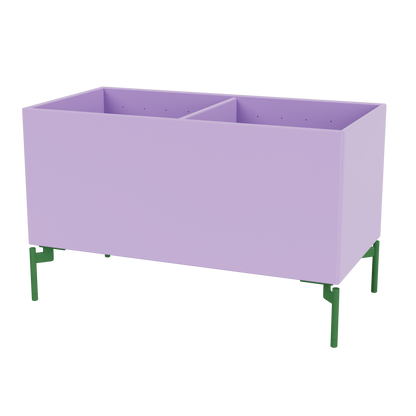 Boîte de rangement Colour Box III S1162 par Peter J. Lassen, laque 164 Iris, sur pieds 12,6 cm Parsley, packshot Montana