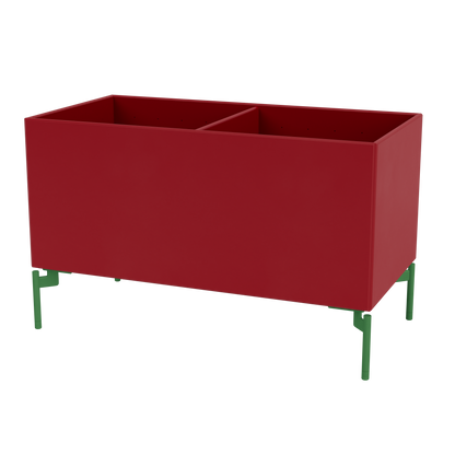 Boîte de rangement Colour Box III S1162 par Peter J. Lassen, laque 165 Beetroot, sur pieds 12,6 cm Parsley, packshot Montana