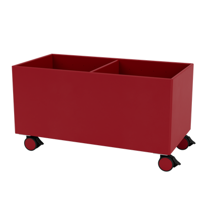 Boîte de rangement Colour Box III S1162 par Peter J. Lassen, laque 165 Beetroot, sur roulettes, packshot Montana