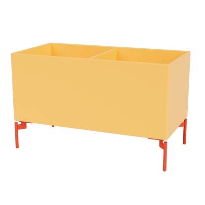 Boîte de rangement Colour Box III S1162 par Peter J. Lassen, laque 166 Acacia, sur pieds 12,6 cm Rosehip, packshot Montana