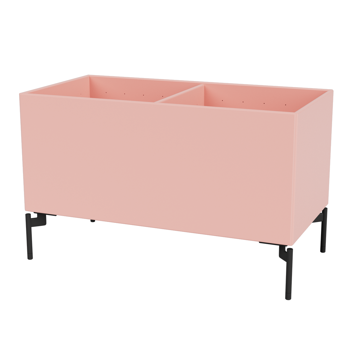Boîte de rangement Colour Box III S1162 par Peter J. Lassen, laque 167 Ruby, sur pieds 12,6 cm Black, packshot Montana