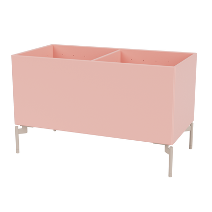Boîte de rangement Colour Box III S1162 par Peter J. Lassen, laque 167 Ruby, sur pieds 12,6 cm Mushroom, packshot Montana