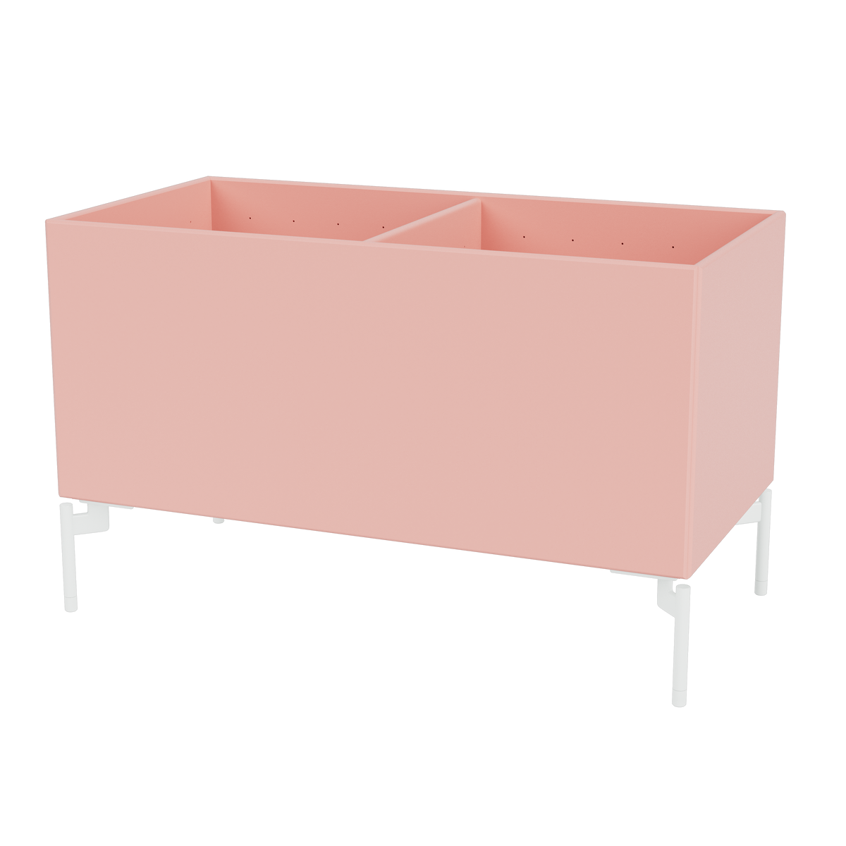 Boîte de rangement Colour Box III S1162 par Peter J. Lassen, laque 167 Ruby, sur pieds 12,6 cm Snow, packshot Montana