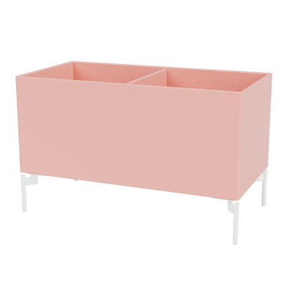 Boîte de rangement Colour Box III S1162 par Peter J. Lassen, laque 167 Ruby, sur pieds 12,6 cm Snow, packshot Montana