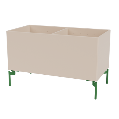 Boîte de rangement Colour Box III S1162 par Peter J. Lassen, laque 168 Clay, sur pieds 12,6 cm Parsley, packshot Montana