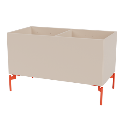 Boîte de rangement Colour Box III S1162 par Peter J. Lassen, laque 168 Clay, sur pieds 12,6 cm Rosehip, packshot Montana