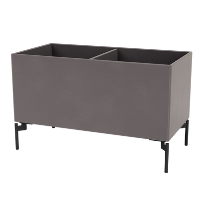 Boîte de rangement Colour Box III S1162 par Peter J. Lassen, laque 35 Coffee, sur pieds 12,6 cm Black, packshot Montana