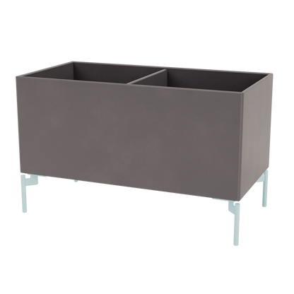 Boîte de rangement Colour Box III S1162 par Peter J. Lassen, laque 35 Coffee, sur pieds 12,6 cm Flint, packshot Montana