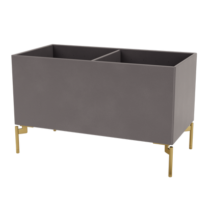 Boîte de rangement Colour Box III S1162 par Peter J. Lassen, laque 35 Coffee, sur pieds 12,6 cm Laiton, packshot Montana