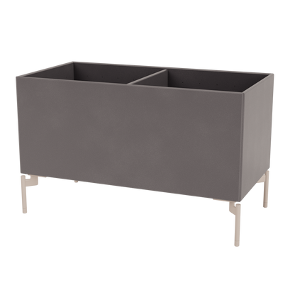 Boîte de rangement Colour Box III S1162 par Peter J. Lassen, laque 35 Coffee, sur pieds 12,6 cm Mushroom, packshot Montana