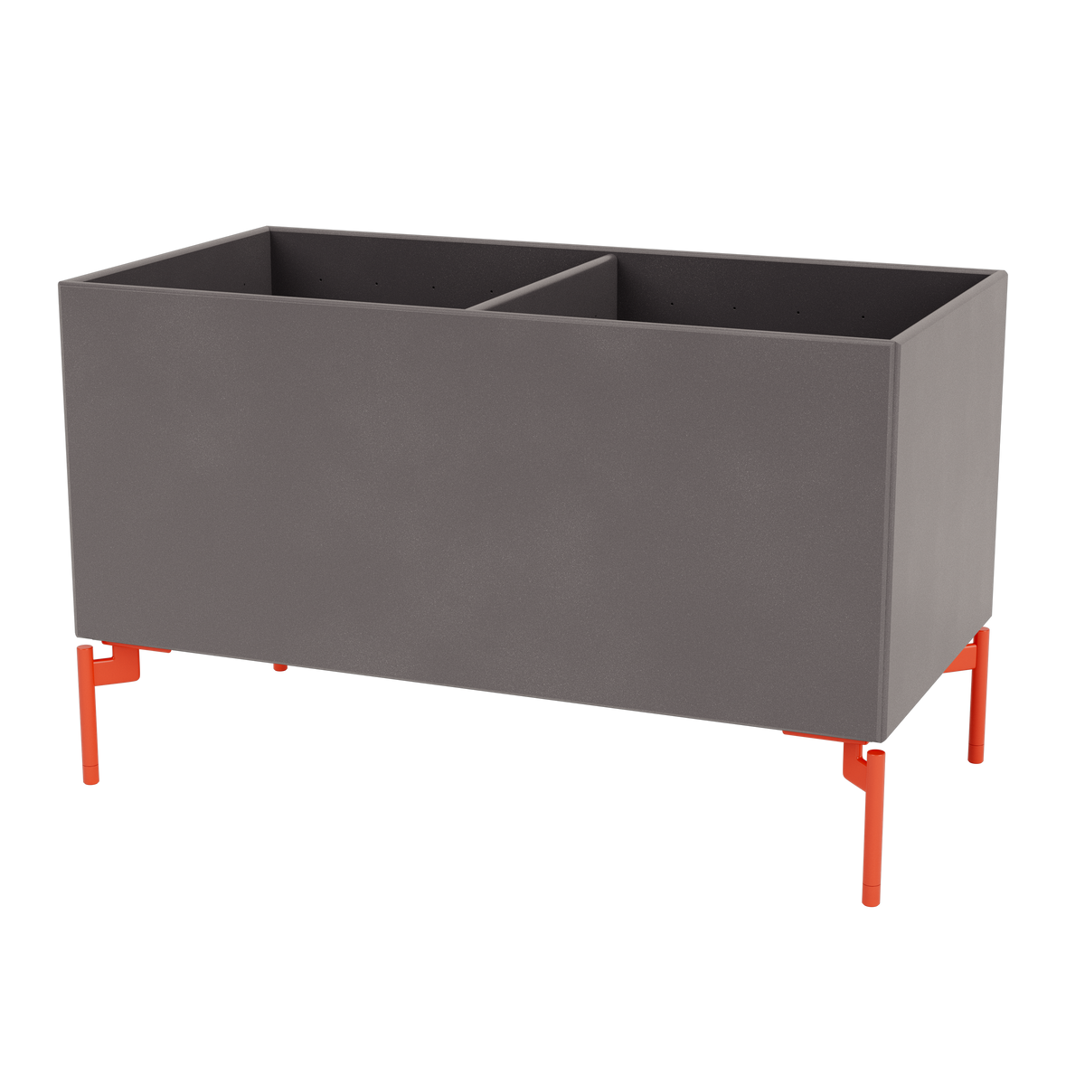 Boîte de rangement Colour Box III S1162 par Peter J. Lassen, laque 35 Coffee, sur pieds 12,6 cm Rosehip, packshot Montana