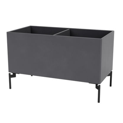 Boîte de rangement Colour Box III S1162 par Peter J. Lassen, laque 36 Coal, sur pieds 12,6 cm Black, packshot Montana