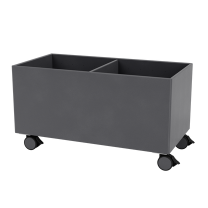 Boîte de rangement Colour Box III S1162 par Peter J. Lassen, laque 36 Coal, sur roulettes, packshot Montana