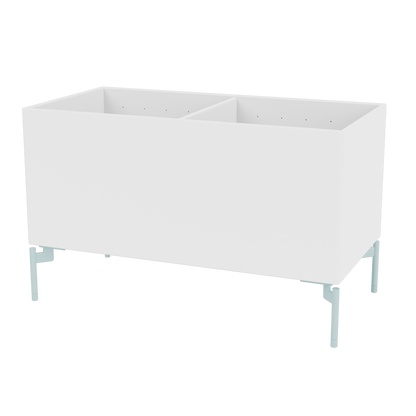Boîte de rangement Colour Box III S1162 par Peter J. Lassen, laque 38 Snow, sur pieds 12,6 cm Flint, packshot Montana