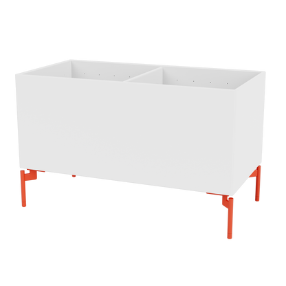Boîte de rangement Colour Box III S1162 par Peter J. Lassen, laque 38 Snow, sur pieds 12,6 cm Rosehip, packshot Montana