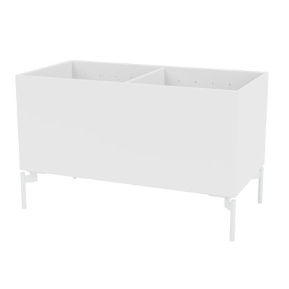Boîte de rangement Colour Box III S1162 par Peter J. Lassen, laque 38 Snow, sur pieds 12,6 cm Snow, packshot Montana