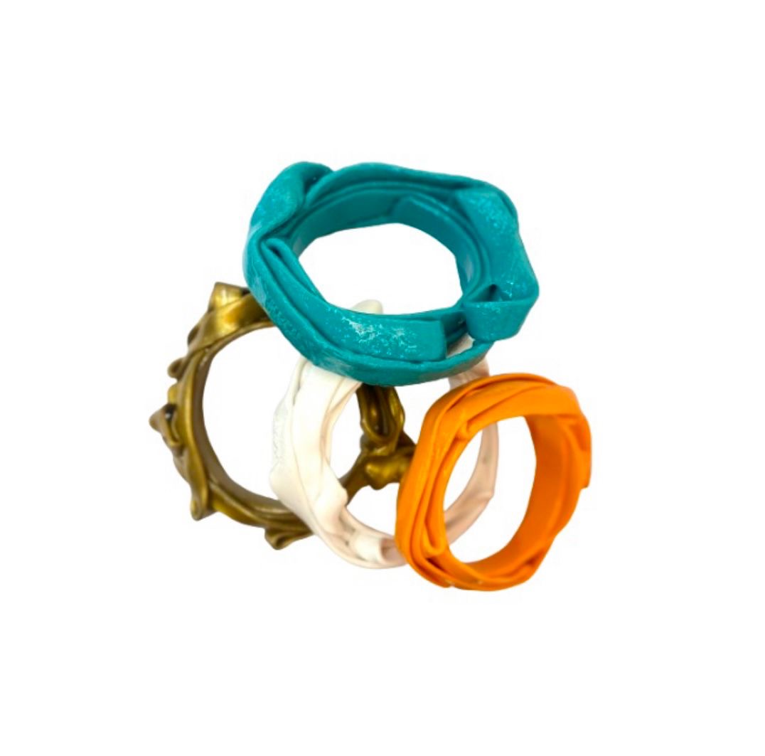 Bracelet Spaghetti en résine de Gaetano Pesce - Fish Design-Bleu-The Woods Gallery