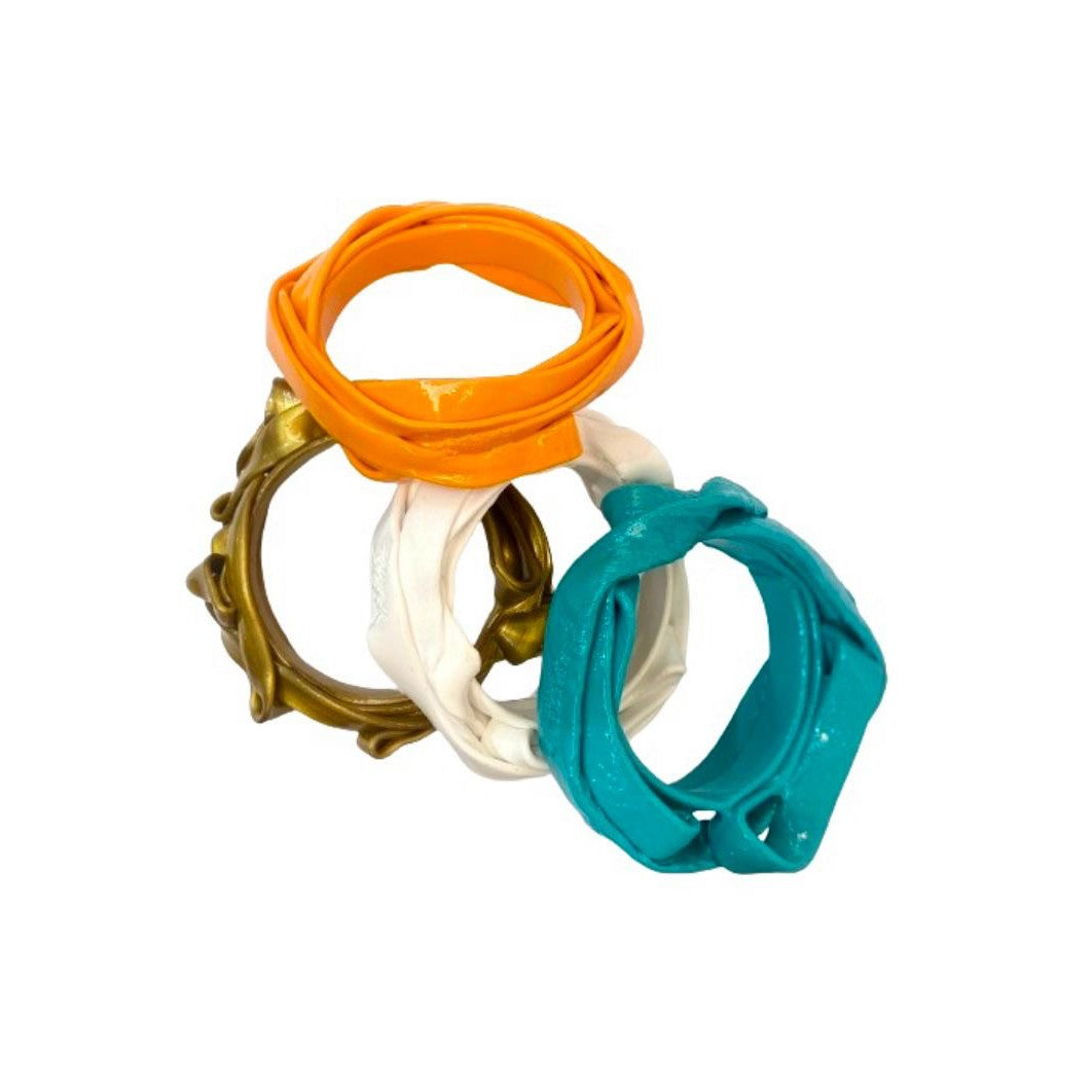 Bracelet Spaghetti en résine de Gaetano Pesce - Fish Design-Bleu-The Woods Gallery