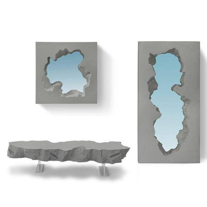 Broken Bench - Banquette en polyuréthane gris de Snarkitecture / L 190 cm - Gufram-The Woods Gallery