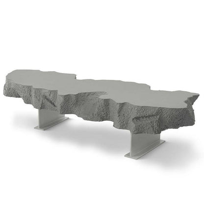Broken Bench - Banquette en polyuréthane gris de Snarkitecture / L 190 cm - Gufram-The Woods Gallery