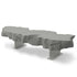 Broken Bench - Banquette en polyuréthane gris de Snarkitecture / L 190 cm - Gufram-The Woods Gallery