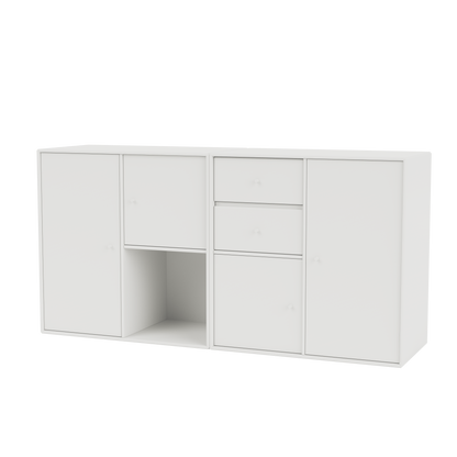 Buffet Couple par Peter J. Lassen, laque 01 White, suspendu au mur, packshot Montana