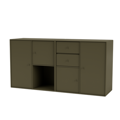 Buffet Couple par Peter J. Lassen, laque 139 Oregano, suspendu au mur, packshot Montana