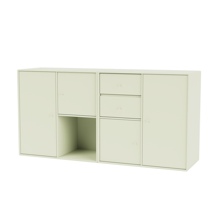 Buffet Couple par Peter J. Lassen, laque 140 Pomelo, suspendu au mur, packshot Montana