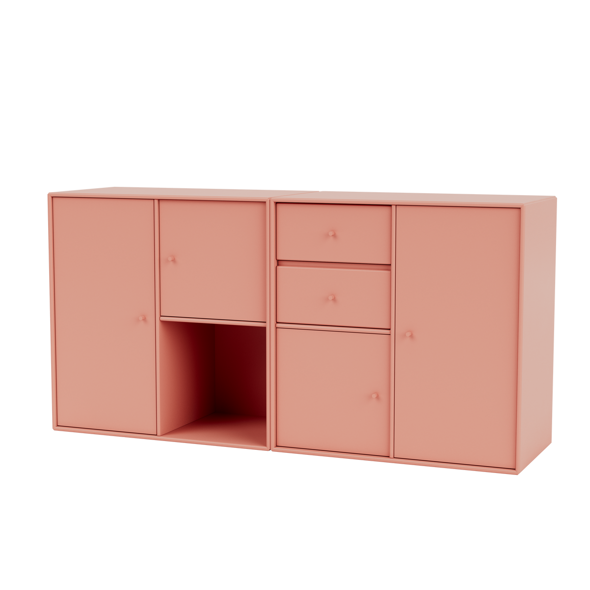 Buffet Couple par Peter J. Lassen, laque 151 Rhubarb, suspendu au mur, packshot Montana